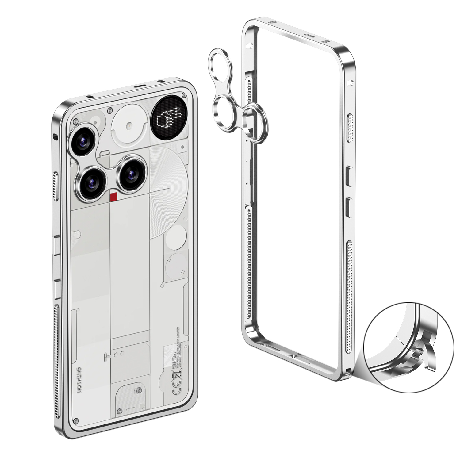 Heat Dissipation Case - Aluminum Alloy Frame Phone Case For