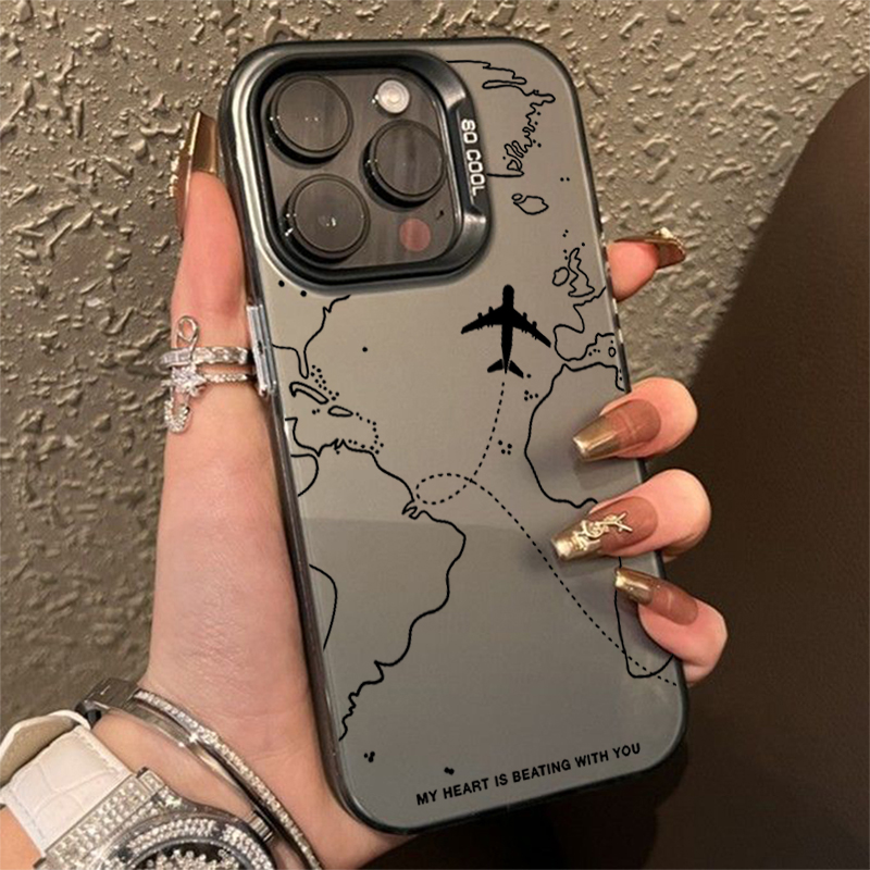 Phone Cases Dior - Travel-Inspired Airplane Route Design TPU Basic