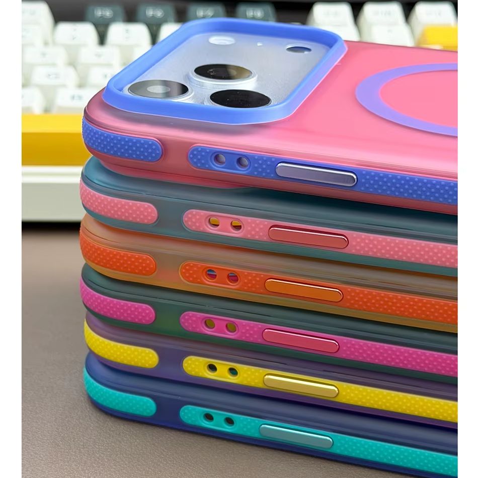 Rugged Armor Case - 360° Magnetic Bracket Dopamine Color‌ Case