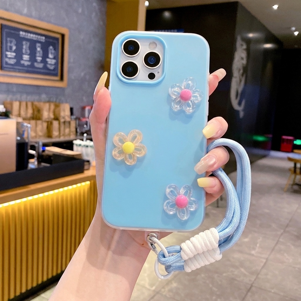 Phone Cases Diy - Blue 2 In 1 With 3D