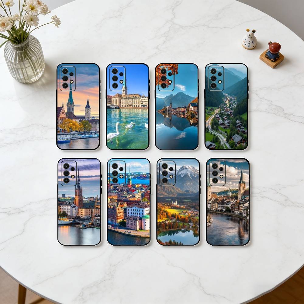 Zurich Phone Cases - Zurich Inspired Phone Case Black Silicone