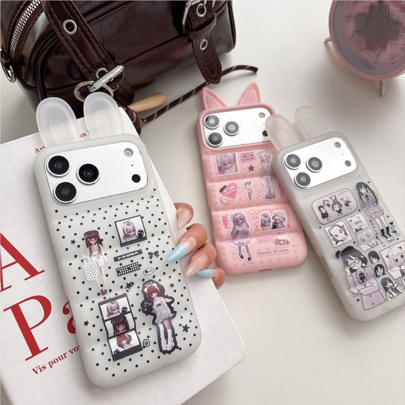 Phone Cases Japanese - Japanese Y2K Cute Bunny Ear Phone