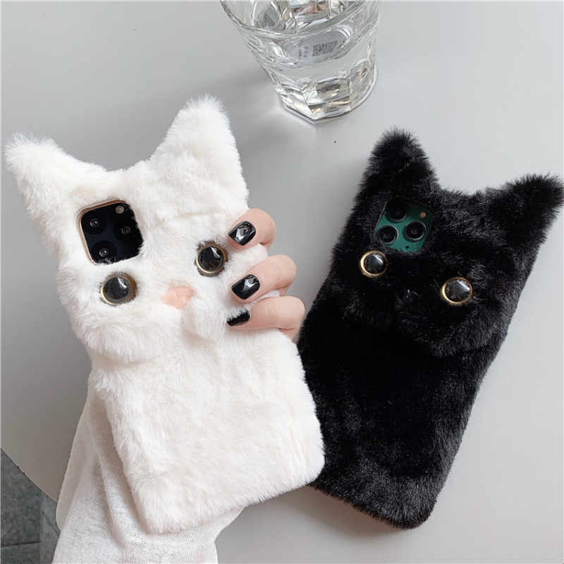 3D Cute Cartoon Cat Furry Plus - đánh giá và giá Phone Cases For Iphone 13