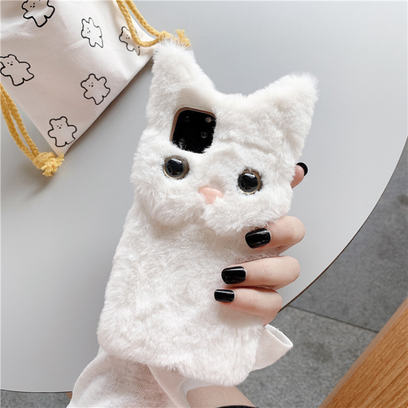 3D Cute Cartoon Cat Furry Plus - đánh giá và giá Phone Cases For Iphone 13