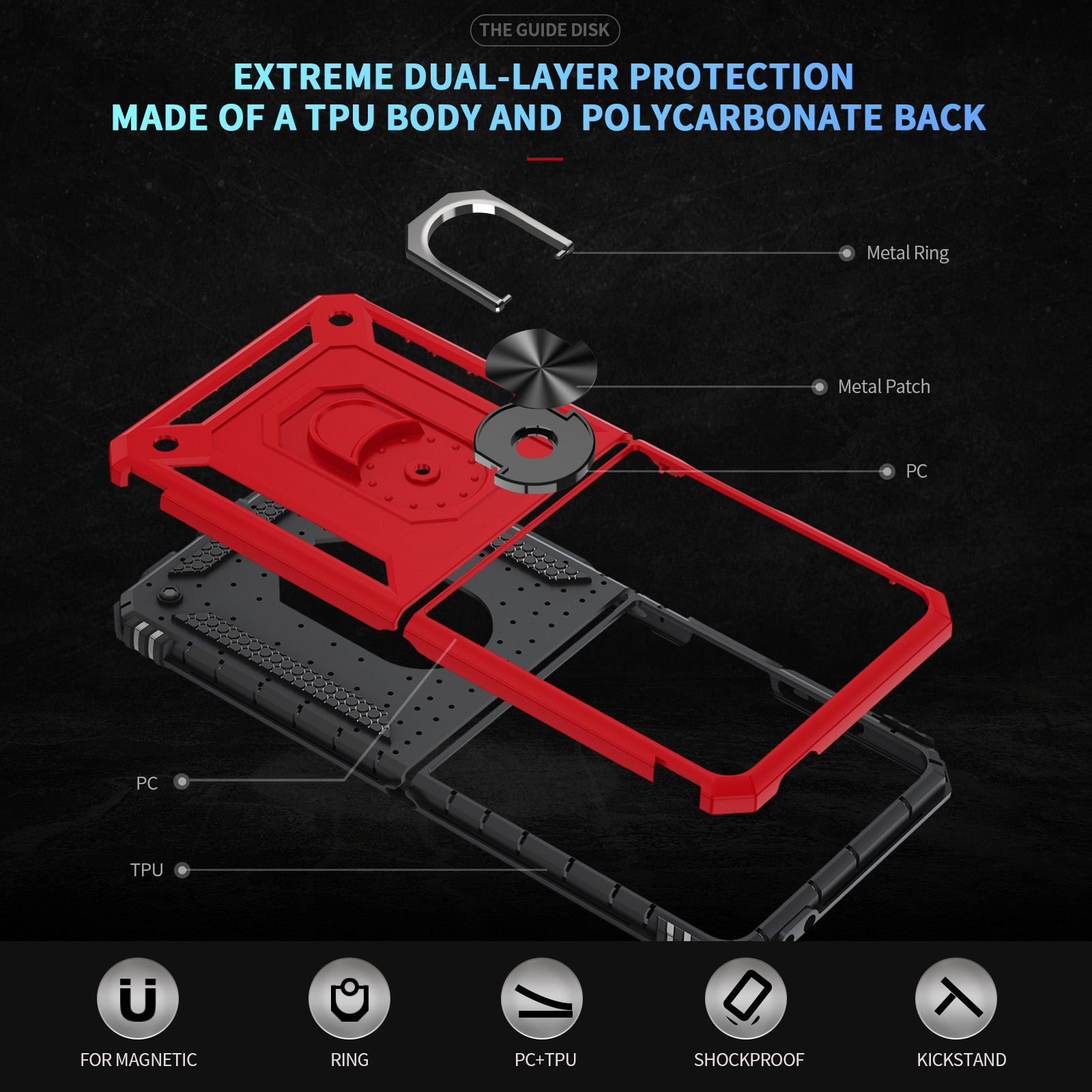 Military-grade Shockproof Phon - đánh giá và giá Rugged Armor Case