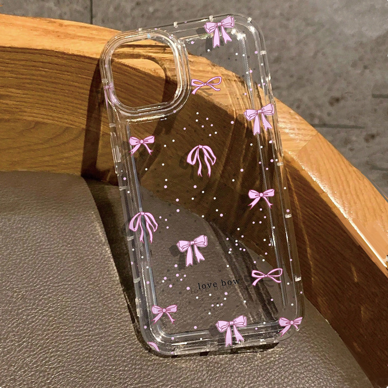 Colorful Bow Print Clear Case  - đánh giá và giá Phone Cases Dior