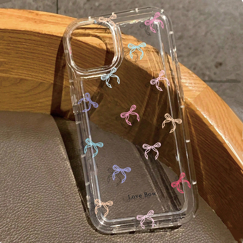 Colorful Bow Print Clear Case  - đánh giá và giá Phone Cases Dior