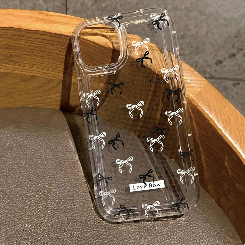 Colorful Bow Print Clear Case  - đánh giá và giá Phone Cases Dior